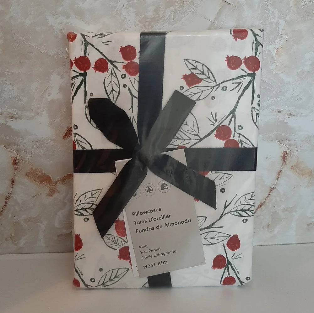 West Elm Pomegranate Percale King Pillow Case (Set of 2)